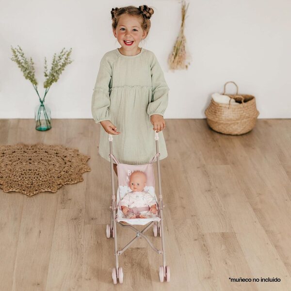 Baby Nurse Smoby Gehstock-Kinderwagen für Puppen bis 42 cm, leicht und faltbar
