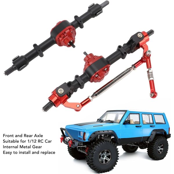 Assali con Ingranaggi in Metallo per Auto RC 1/12 - Compatibili D90 D91 MN90 FJ45