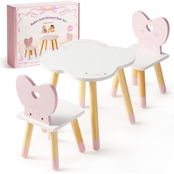 ROBOTIME Set Sala da Pranzo in Legno per Bambole 16-18" Ballet Fairy Rosa