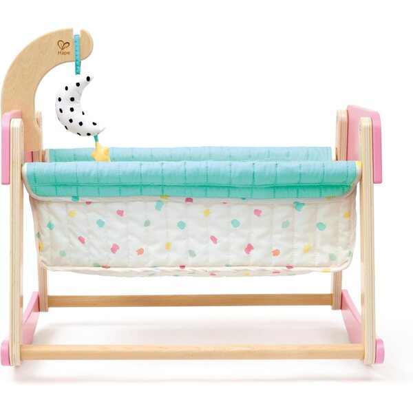 Hape Sweet Dreams – Holzwiege mit abnehmbarer Babywanne und Soundmobile