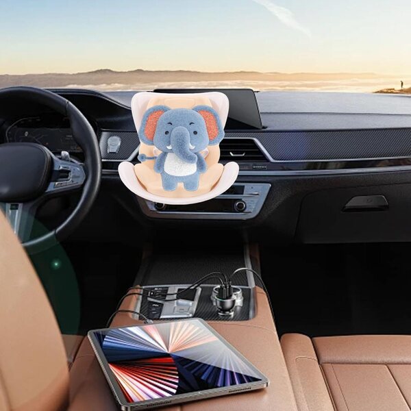 ZJchao Autositzschutz für 17 cm große Puppen mit Diffusor und Zubehör, Beige