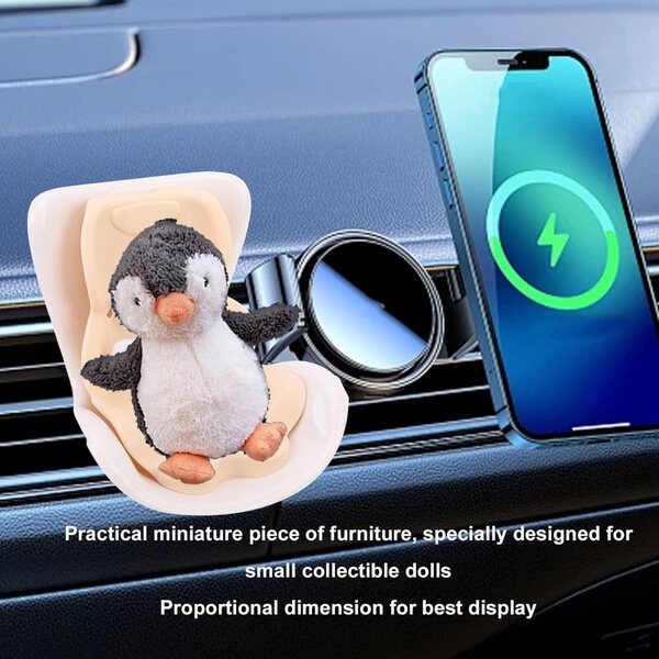ZJchao Autositzschutz für 17 cm große Puppen mit Diffusor und Zubehör, Beige