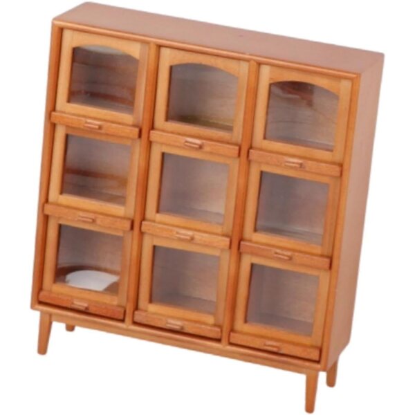 Mini-Vintage-Puppenhausmöbel aus Holz mit 9 Organizer-Fächern