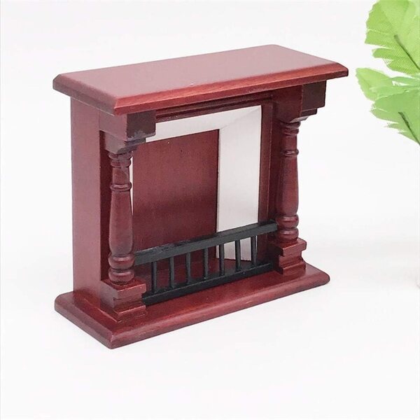 1:12 Mini-Holzkamin für Puppenhaus, dekorativ und sicher für Kinder