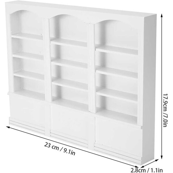 Holzregal für Puppenhaus 4 Etagen 23x17 cm weiß oder rotbraun