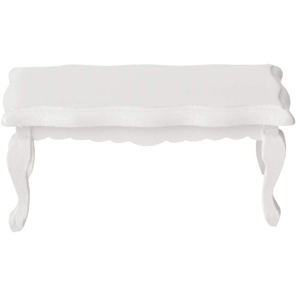 Hyuduo Tavolino Miniatura in Legno Bianco per Casa delle Bambole Scala 1/12