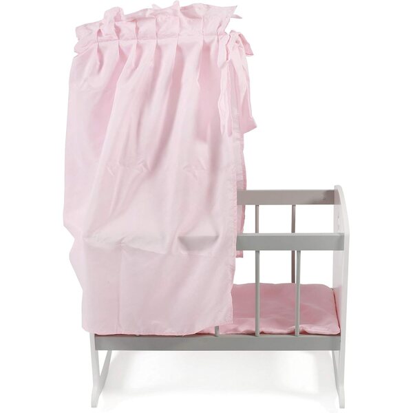 Bayer Chic 2000 Culla per bambole fino a 46 cm con biancheria e baldacchino grigia