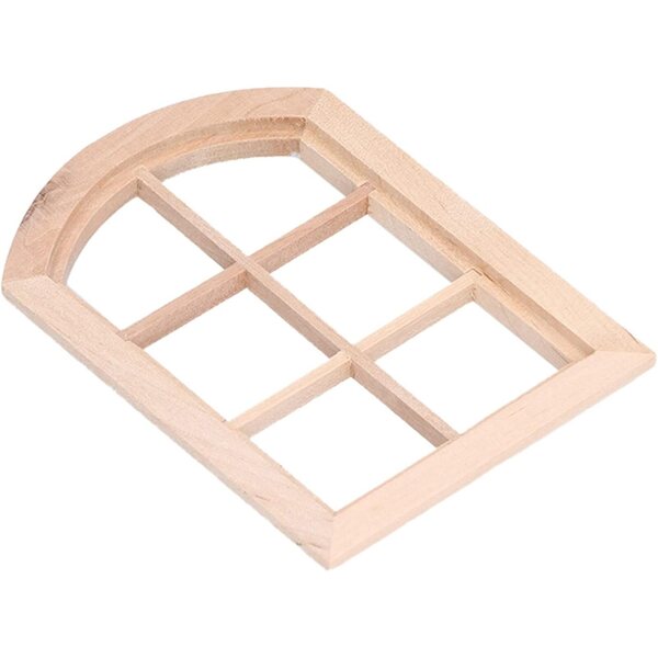 Mini-Fenster aus Birkenholz für DIY-Puppenhaus, 10,4 x 7,6 cm