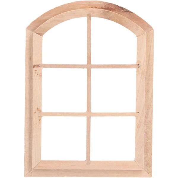 Mini-Fenster aus Birkenholz für DIY-Puppenhaus, 10,4 x 7,6 cm