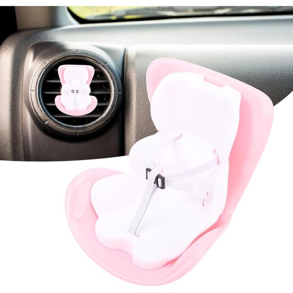Protezione Seggiolino Auto per Bambole 17 cm con Attacco Presa d'Aria Rosa TYCIONG