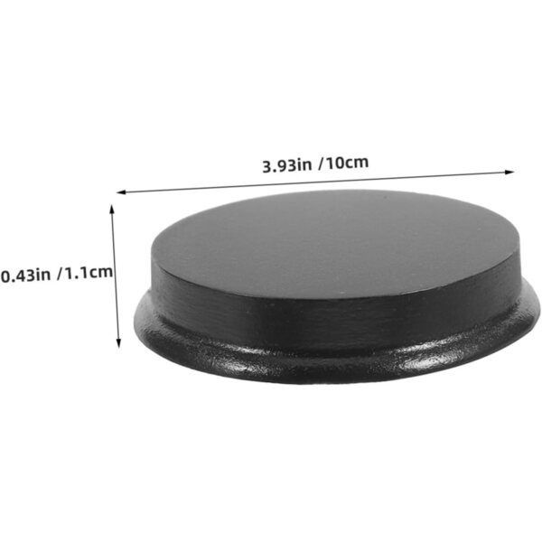 Basi in Legno Nere 10 cm per Mini Bambole e Action Figure - Set da 3 Pezzi