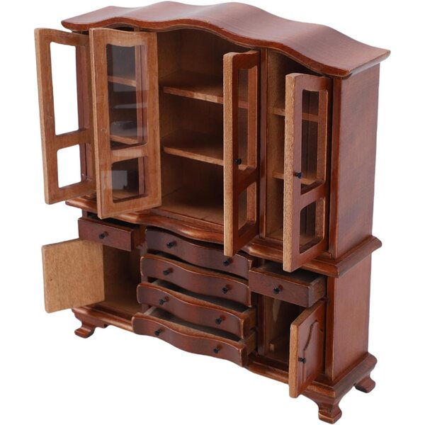 Miniatur-Holzregal für Puppenhäuser im Maßstab 1:12, realistisches und sicheres Bücherregal