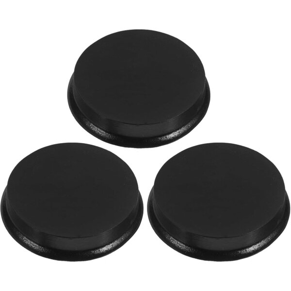 SAFIGLE basi rotonde in legno nere per mini bambole e figure, set 3 pezzi 10x10 cm