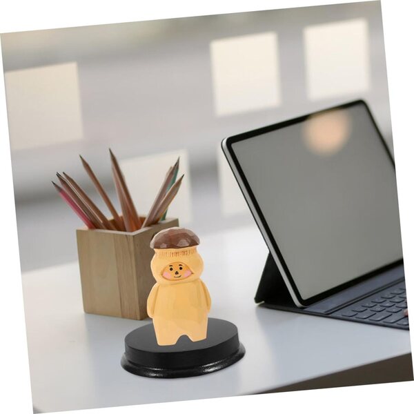 SAFIGLE basi rotonde in legno nere per mini bambole e figure, set 3 pezzi 10x10 cm