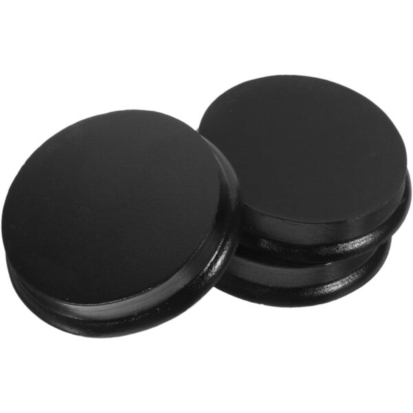 SAFIGLE basi rotonde in legno nere per mini bambole e figure, set 3 pezzi 10x10 cm