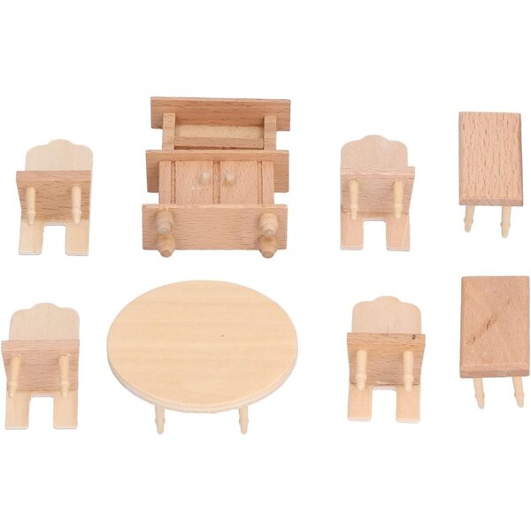 Miniatur-Holzmöbel-Set für Puppenhaus – kreatives Lernspiel