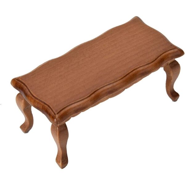 Fafeicy 1:12 Miniatur-Couchtisch aus Holz für Puppenhaus, elegante Dekoration