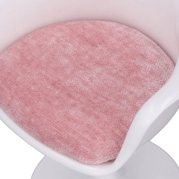 Sedia da Ufficio Girevole Bianco Rosa per Casa delle Bambole 1:6 in ABS, Elegante e Realistica