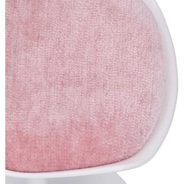 Matybobe Sedia da Ufficio 1:6 per Casa delle Bambole in ABS Bianco Rosa Senza Braccioli