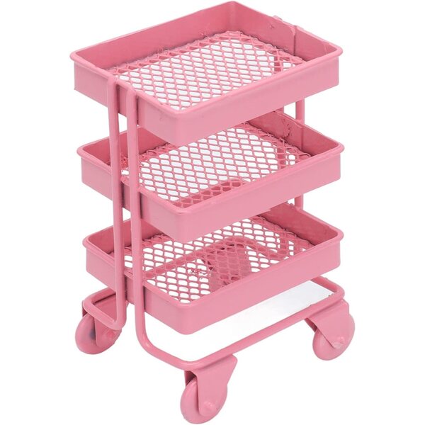 Mini Carretto in Metallo 1:12 per Casa delle Bambole, Espositore 3 Livelli Portatile