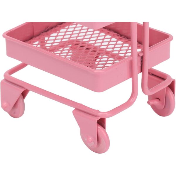 Mini Carretto in Metallo 1:12 per Casa delle Bambole, Espositore 3 Livelli Portatile
