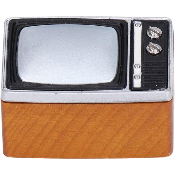 TV in Miniatura Retrò 1:12 per Casa delle Bambole - Legno Composito Robusto e Realistico