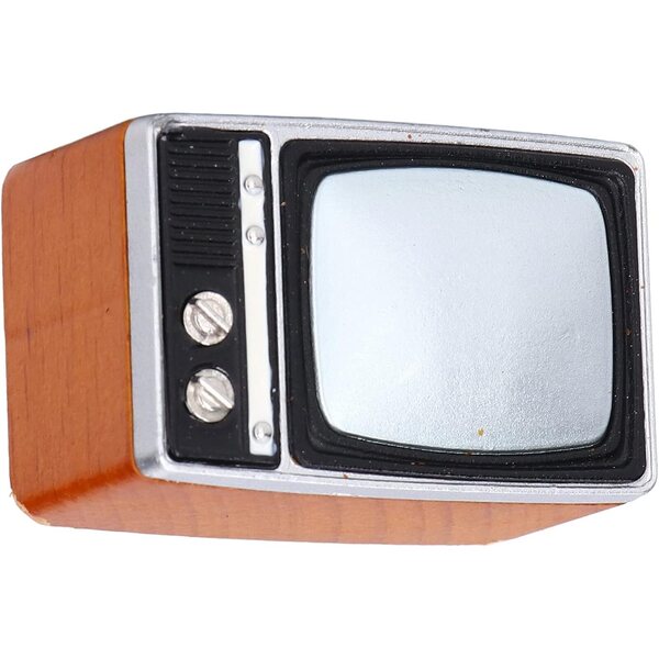 TV in Miniatura Retrò 1:12 per Casa delle Bambole - Legno Composito Robusto e Realistico
