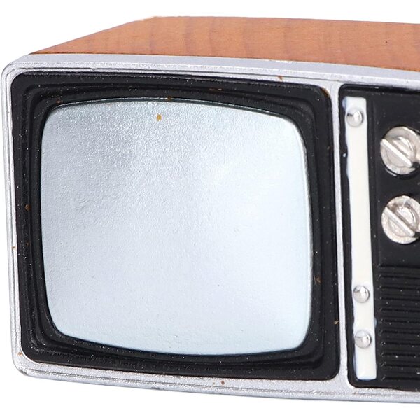 TV in Miniatura Retrò 1:12 per Casa delle Bambole - Legno Composito Robusto e Realistico