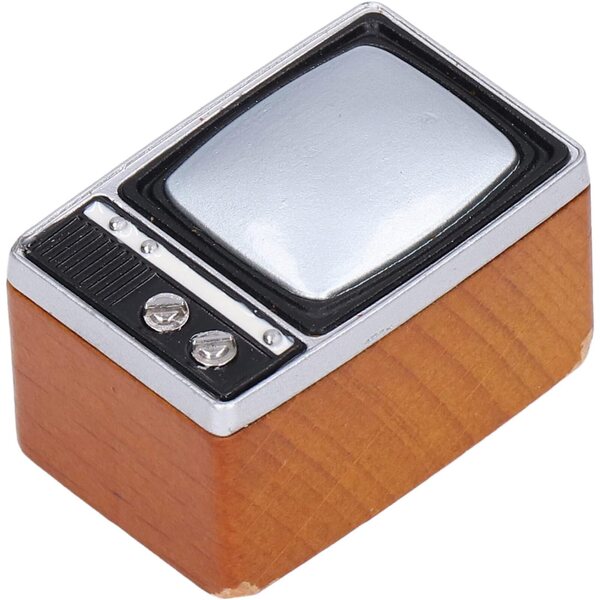 TV in Miniatura Retrò 1:12 per Casa delle Bambole - Legno Composito Robusto e Realistico