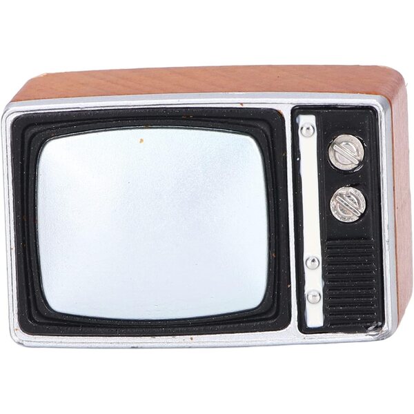 TV in Miniatura Retrò 1:12 per Casa delle Bambole - Legno Composito Robusto e Realistico