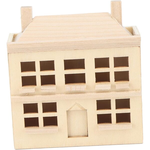 Casa delle Bambole Miniatura in Legno di Betulla Fai da Te, Creativa e Facile da Decorare
