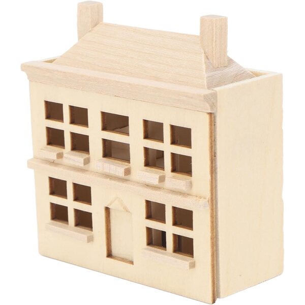 Casa delle Bambole Miniatura in Legno di Betulla Fai da Te, Creativa e Facile da Decorare
