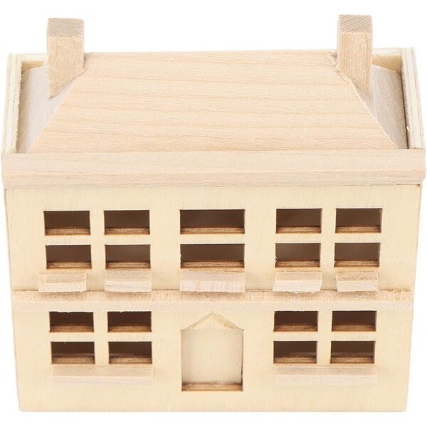 Casa delle Bambole Miniatura in Legno di Betulla Fai da Te, Creativa e Facile da Decorare