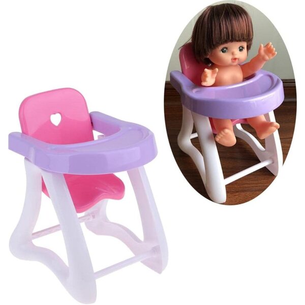 Hochstuhl-Spielzeug für Puppen 30 cm – Möbel für Kinder-Rollenspiele