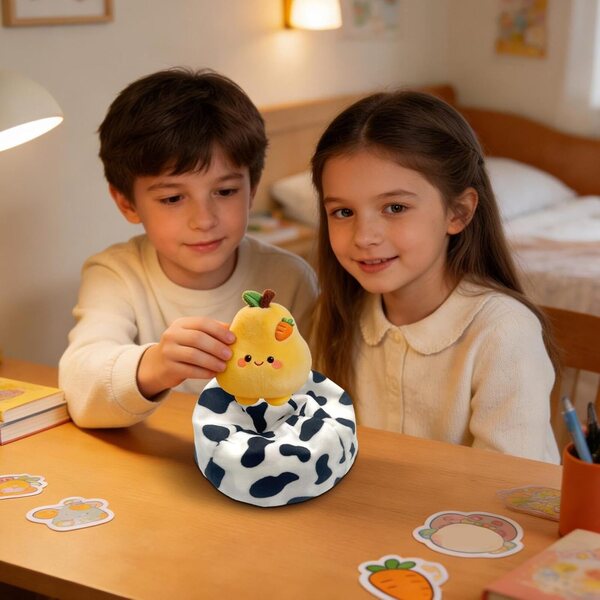 Mini sedia a sacco per bambole 15x15x12 cm, pouf decorativo per cameretta bambini