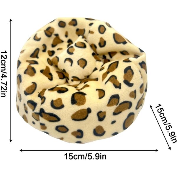 Pouf miniatura per casa delle bambole in fibra di poliestere 15x15x12 cm