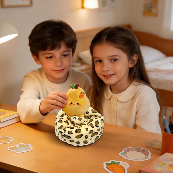 Mini pouf per bambole in fibra di poliestere, accessorio decorativo per giochi di ruolo