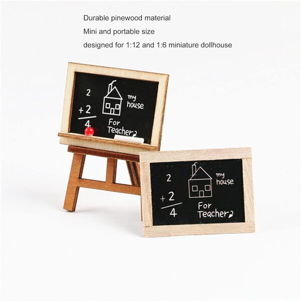 10 lavagne miniatura in legno per casa delle bambole scala 1:12 - 1:6, texture dettagliata
