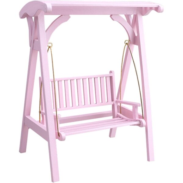 1:12 Mini-Hölzerne Verandaschaukel für Puppenhaus-Gartendekoration