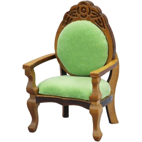 Sedia Vintage in Legno Fatta a Mano per Casa delle Bambole 1:12 Ioensy