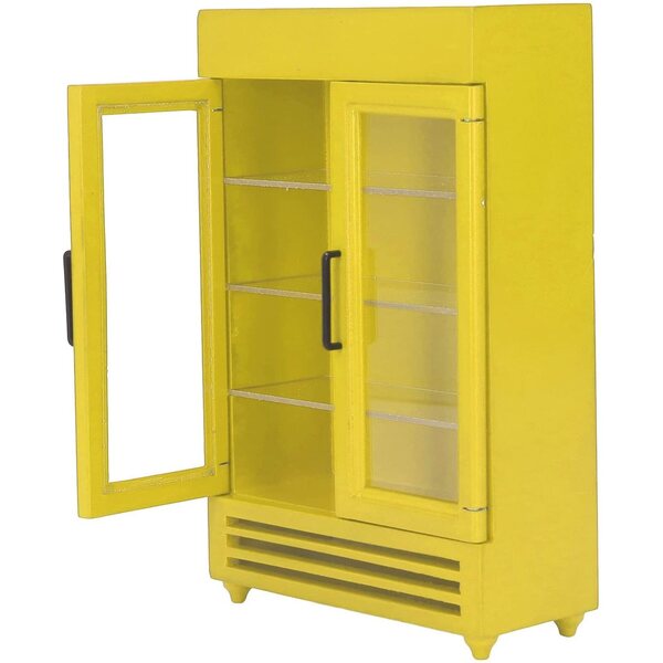 1:12 Miniaturkühlschrank aus Birkenholz für Eminchu Puppenhaus
