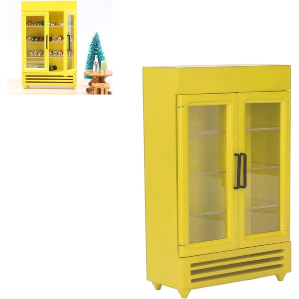 1:12 Miniaturkühlschrank aus Birkenholz für Eminchu Puppenhaus