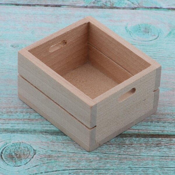 Oshhni Scatola Miniatura 1/12 in Legno per Casa delle Bambole, Accessorio Cucina