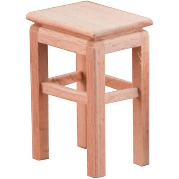 1/12 Mini-Holzbankhocker für Puppenhaus, dekorative Einrichtung