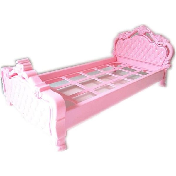Letto in plastica scala 1:12 per casa delle bambole, mobile miniatura Uterui