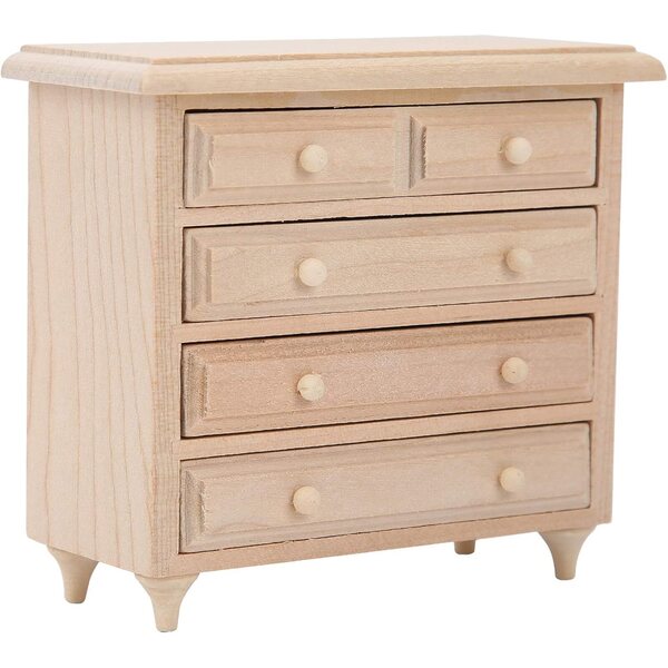 Armadio in legno per casa delle bambole scala 1:12, miniatura artigianale 10x8,7x4,3 cm