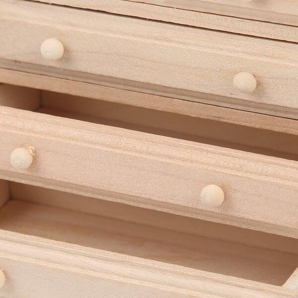 Armadio in legno per casa delle bambole scala 1:12, miniatura artigianale 10x8,7x4,3 cm