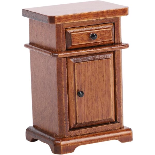 Cassettiera miniatura in legno di betulla per casa delle bambole scala 1:12