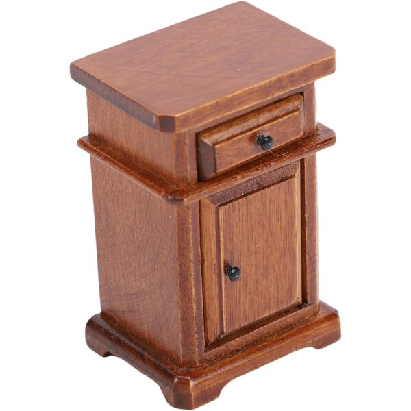 Cassettiera miniatura in legno di betulla per casa delle bambole scala 1:12