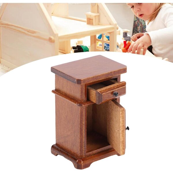 Cassettiera miniatura in legno di betulla per casa delle bambole scala 1:12